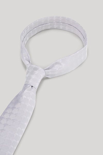 JOOP! Cornflower hellgraue Seidenkrawatte für formelle Anlässe