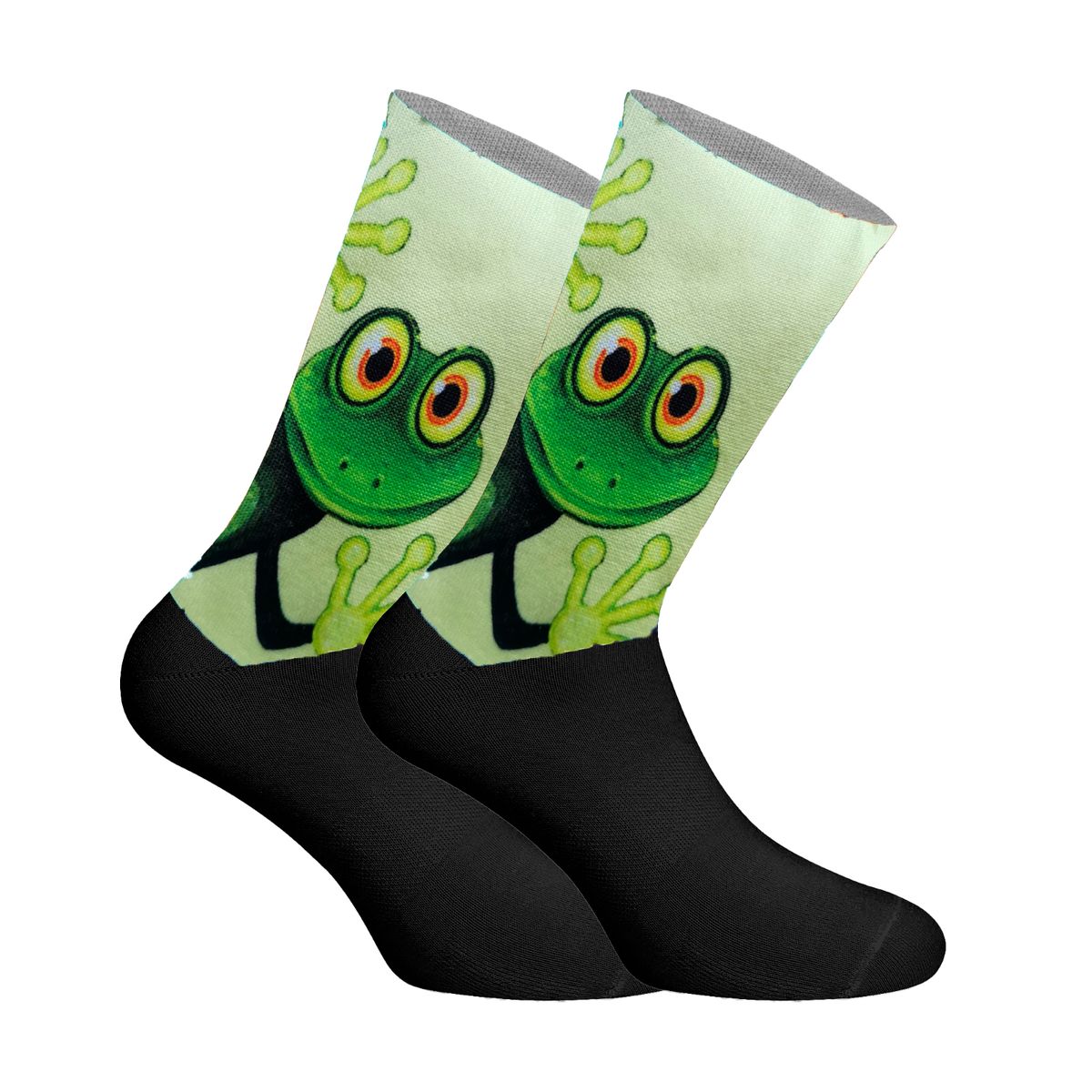 Originelle Socken mit Frosch-Print