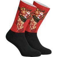 Weihnachtliche Socken mit Strumpf-Motiv