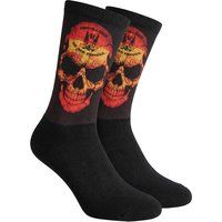 Socken mit Totenkopf und Spanienflagge