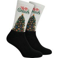 Festliche Socken mit Weihnachtsbaum-Druck