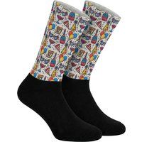 Socken mit festlichem Party-Print