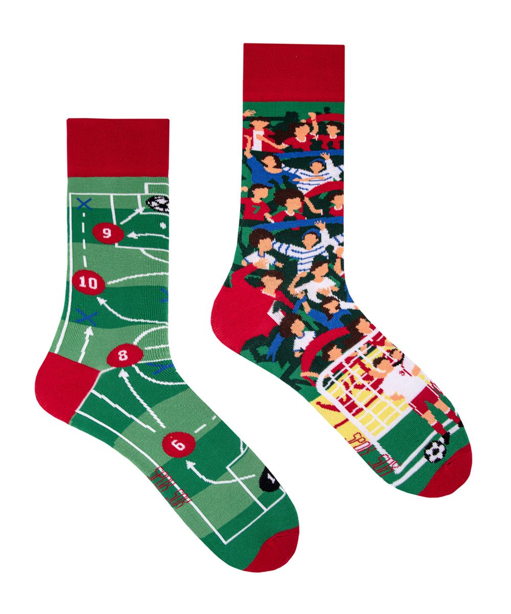 Mismatched Fußball-Motiv-Socken