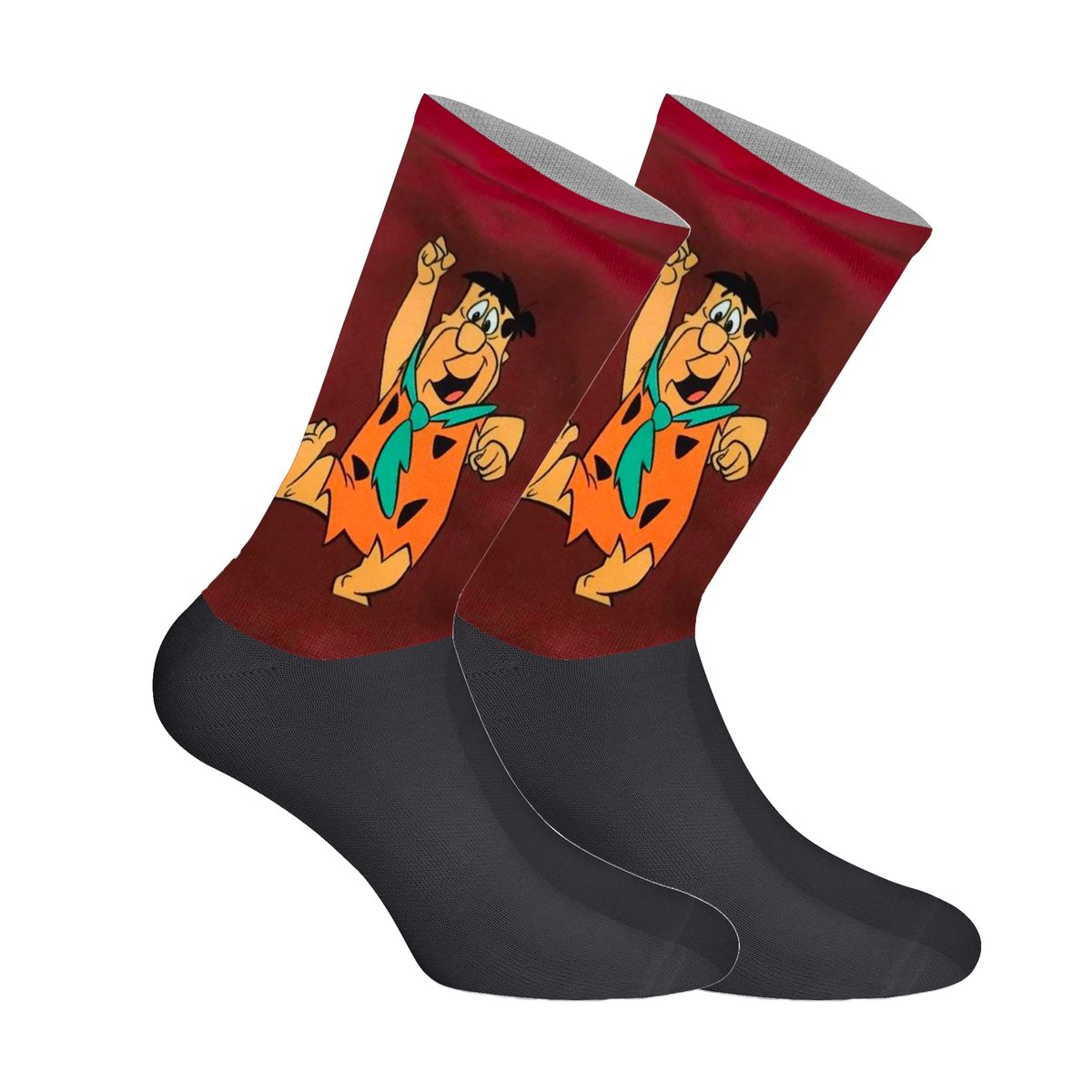 Retro-Socken mit Charakter-Grafik
