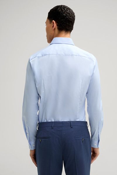 Pares Hemd in Hellblau, italienische Stretch-Baumwolle, schmale Passform