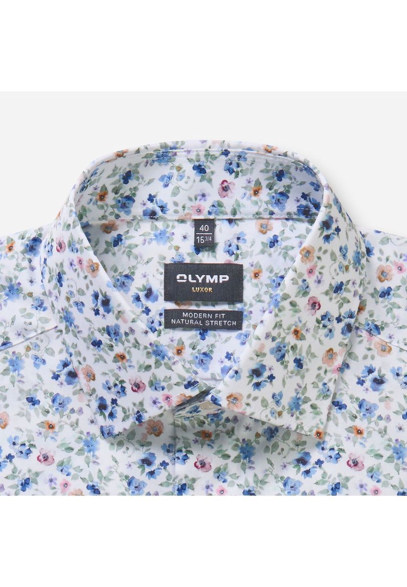 Modern Fit Hemd mit Blumendruck