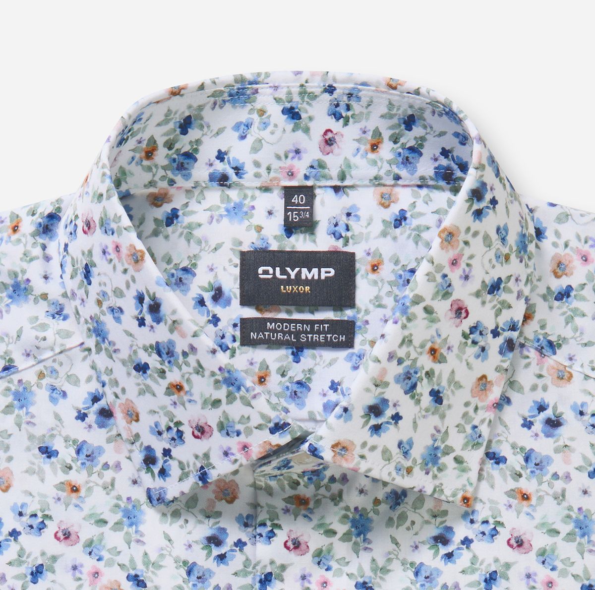 Modern Fit Hemd mit Blumendruck