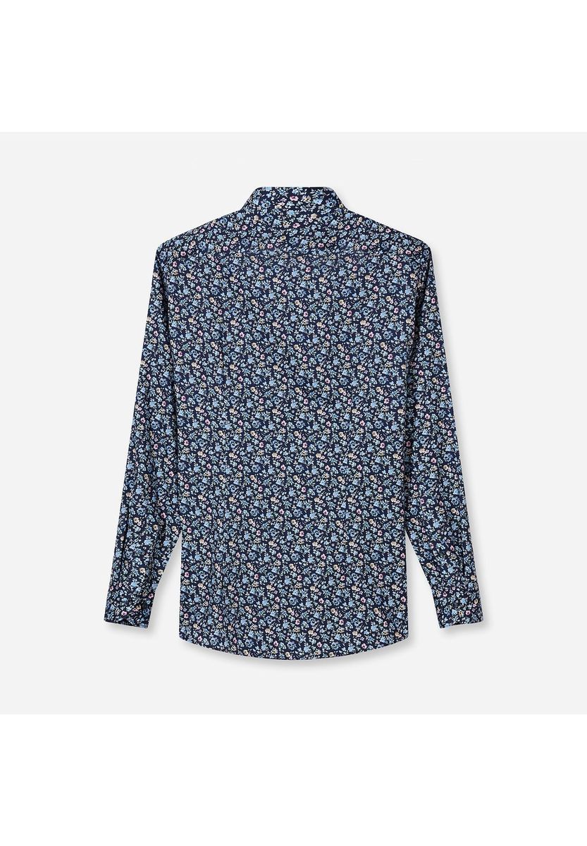 Langarmhemd mit Blumenmuster aus Baumwolle
