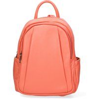 Kuppelförmiger Lederrucksack mit Kieselprägung