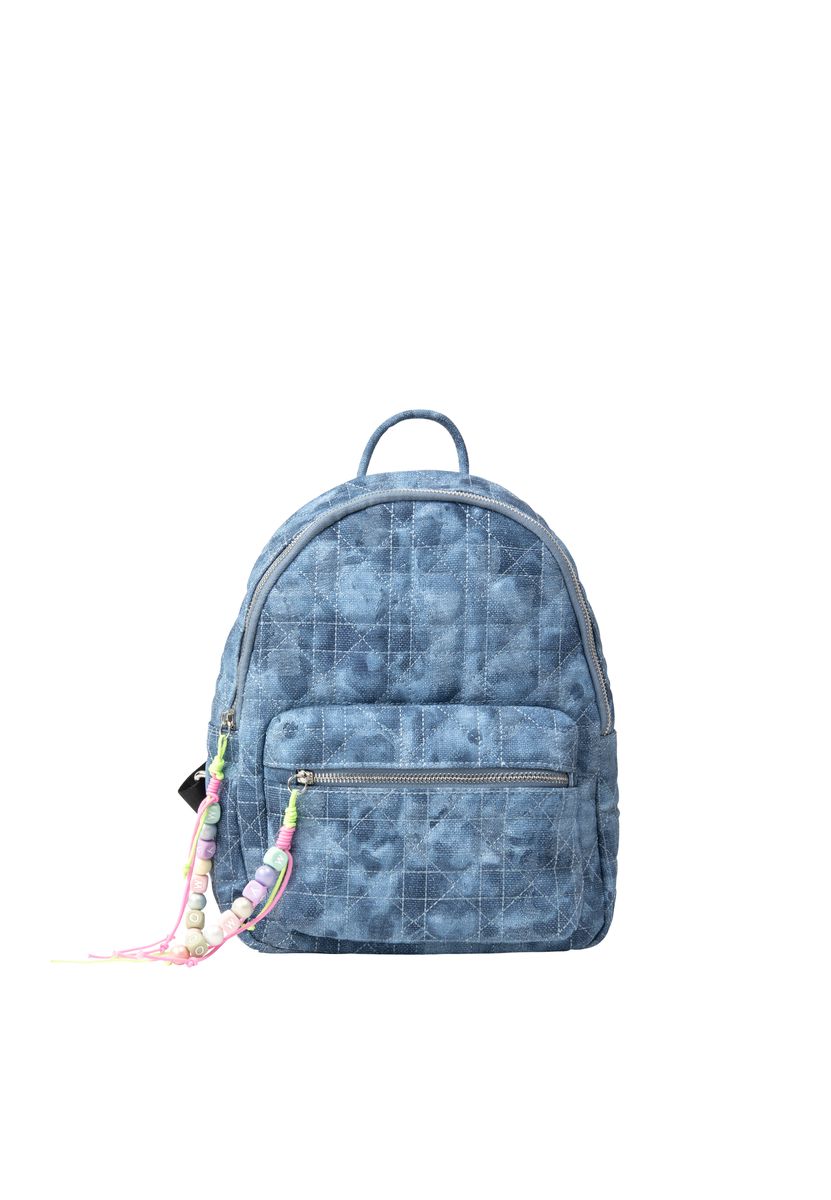 Gesteppter Rucksack im Batik-Design