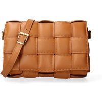 Elegante geflochtene Leder-Umhängetasche