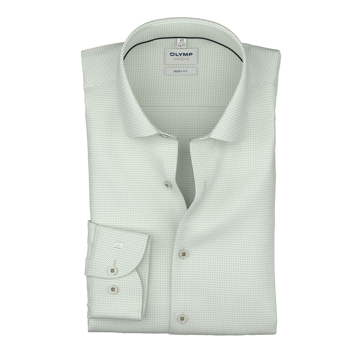 Gemustertes Slim-Fit Langarmhemd