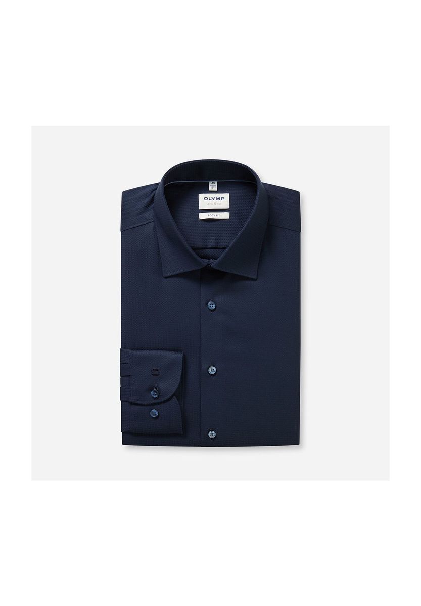 Klassisches marineblaues Slim Fit Hemd
