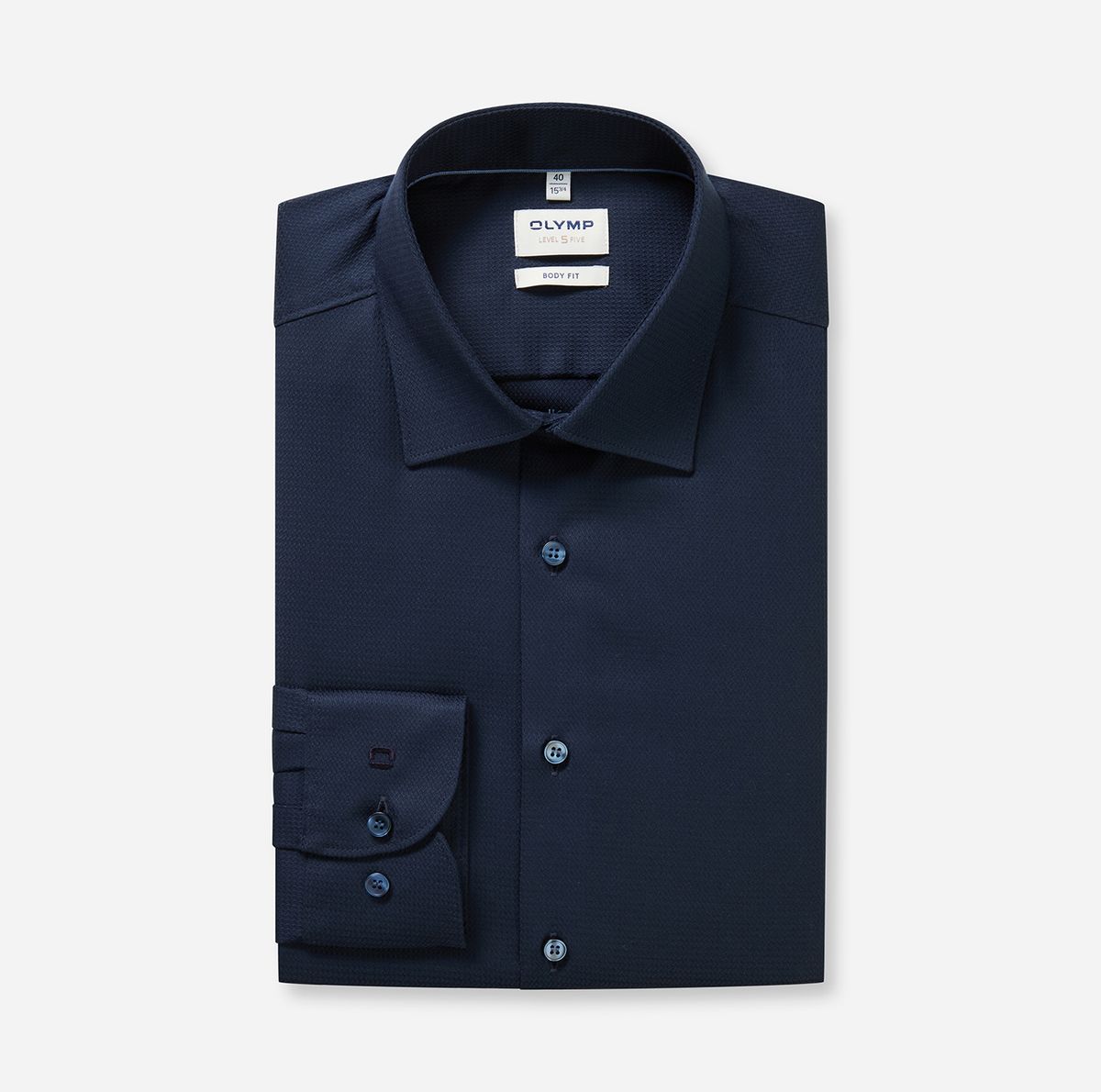 Klassisches marineblaues Slim Fit Hemd