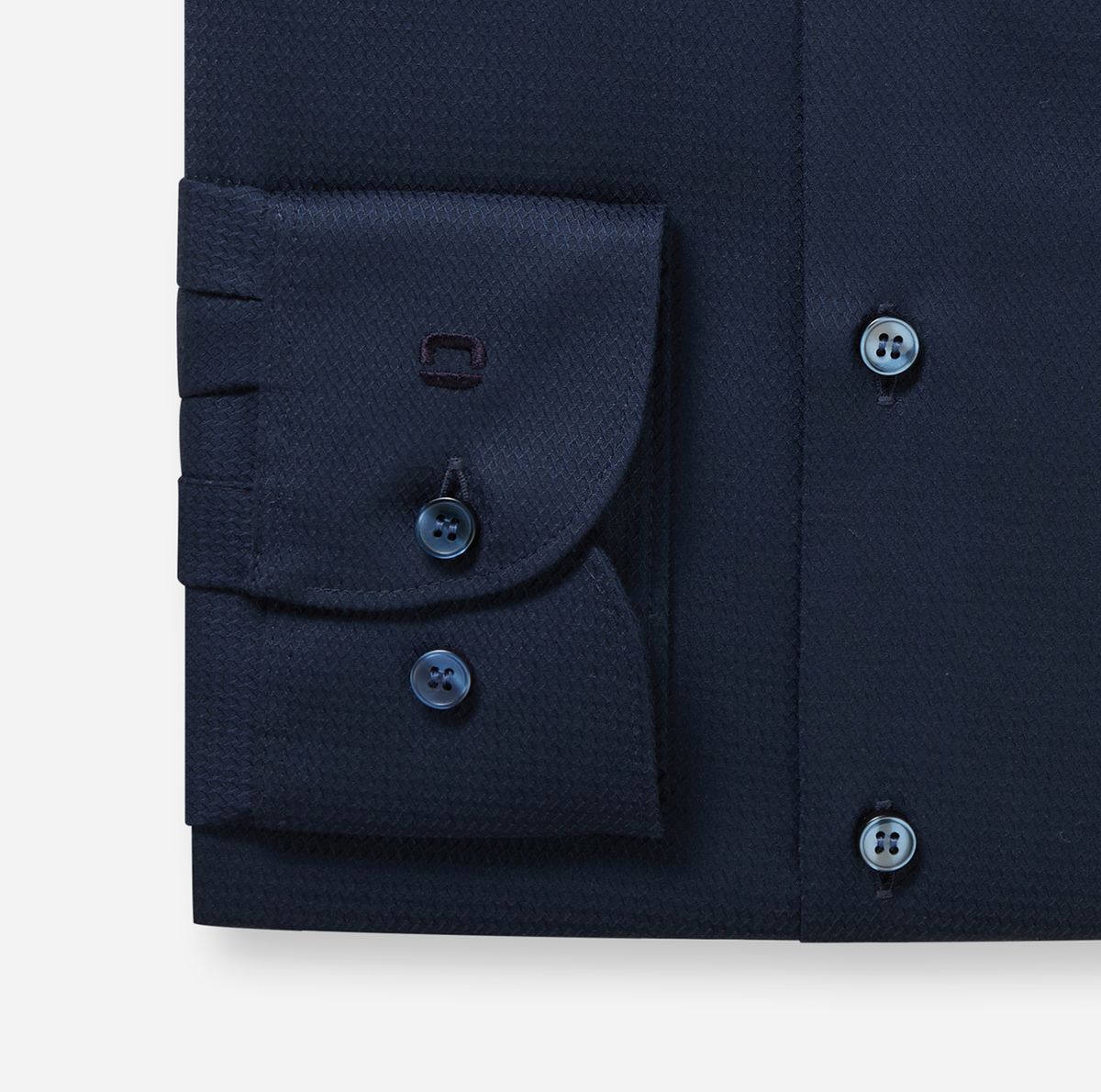 Klassisches marineblaues Slim Fit Hemd