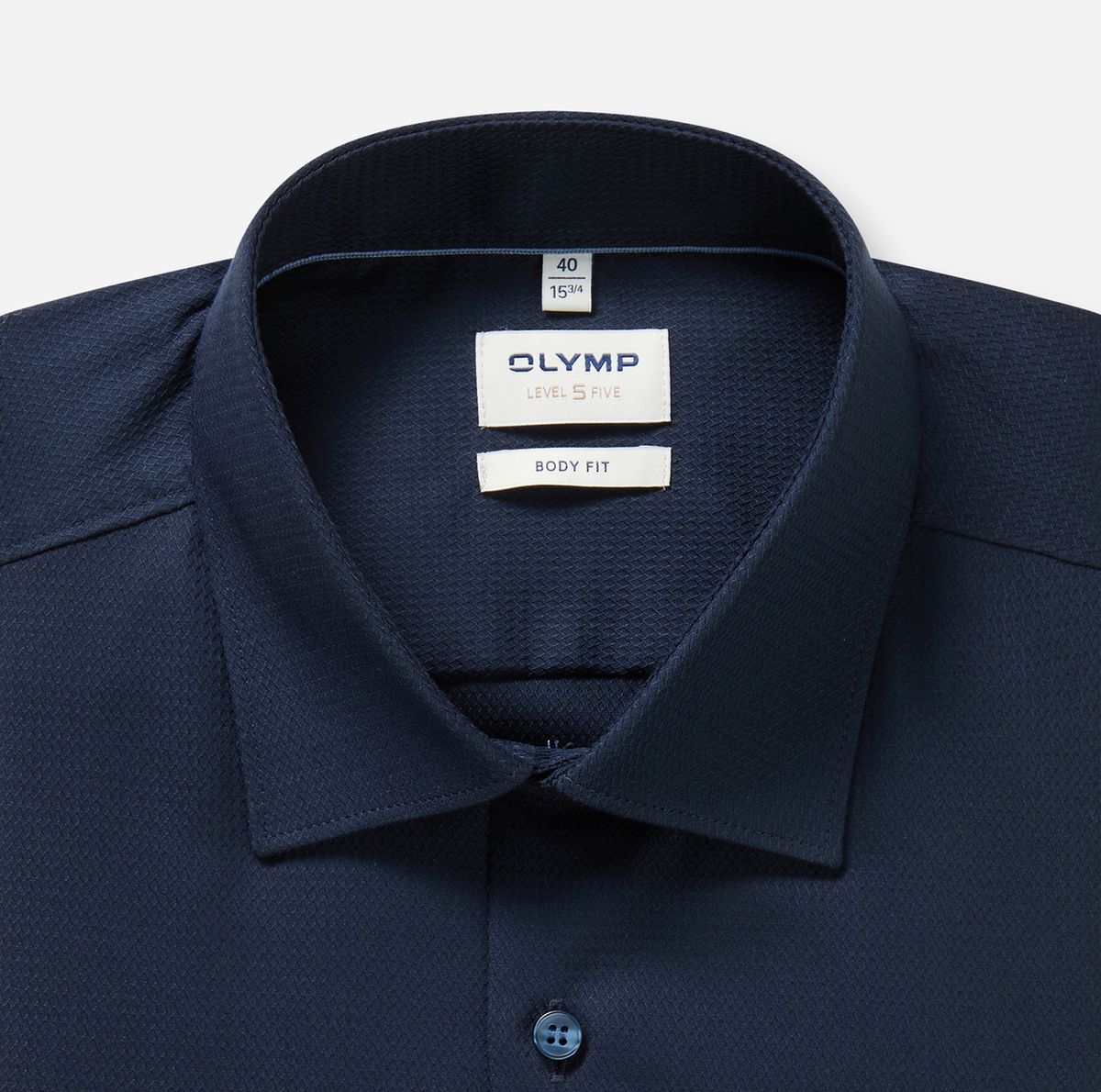 Klassisches marineblaues Slim Fit Hemd