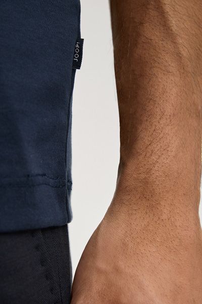 Joop! Priamo Marineblaues Baumwoll-T-Shirt mit Logo-Detail
