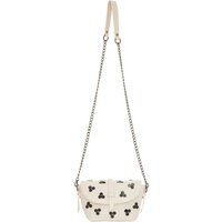 Besetzte cremeweiße Kettenhandtasche