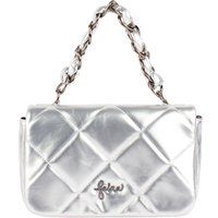 Gesteppte Metallic-Umschlagtasche