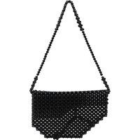 Asymmetrische Abendtasche mit Perlen