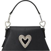 Herzverzierte Satin-Abendtasche