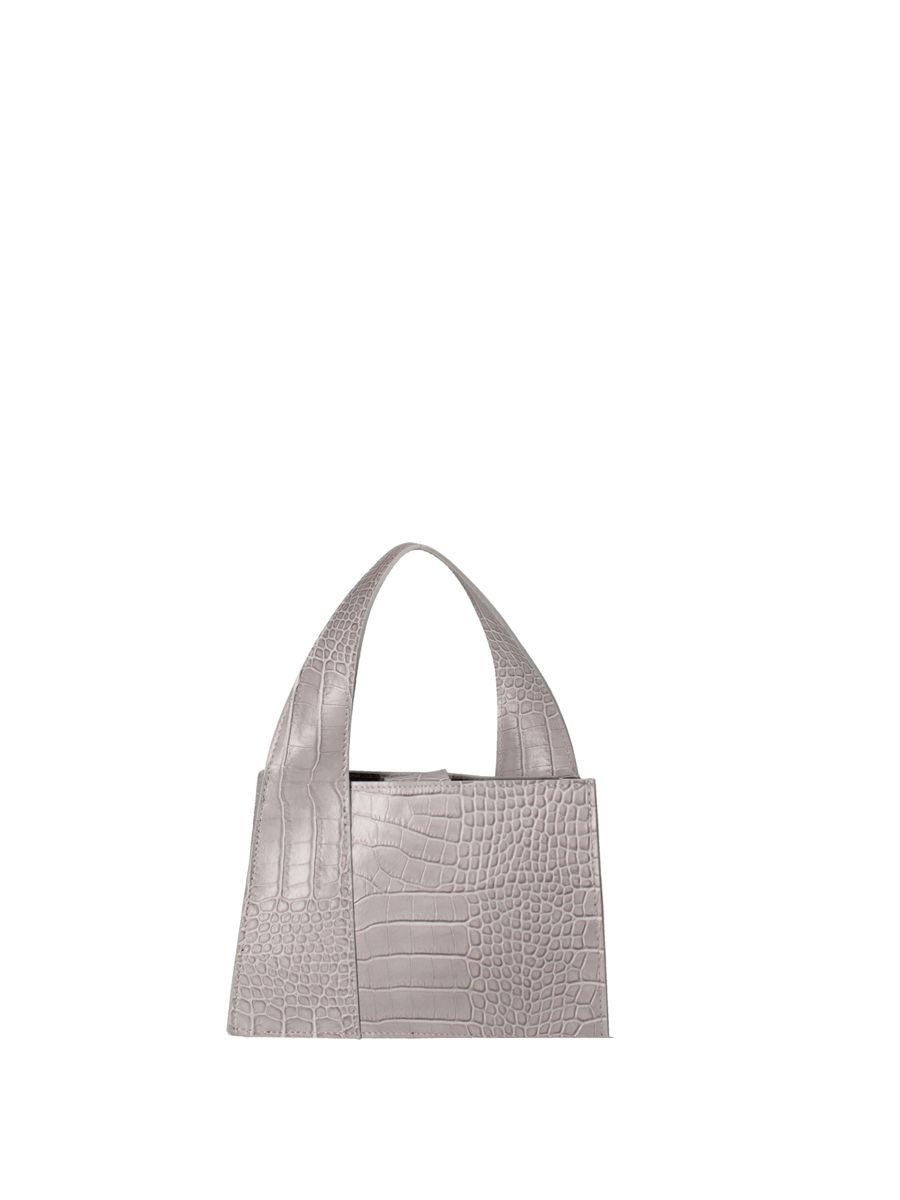 Strukturierte Handtasche mit Krokodilprägung
