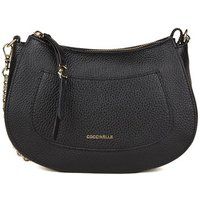 Halbmond-Handtasche aus genarbtem Leder