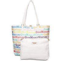 Veganer Shopper mit Typografie-Print