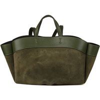 Shopper aus Wildleder und Glattleder