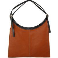 Minimalistischer Leder-Hobo-Shopper