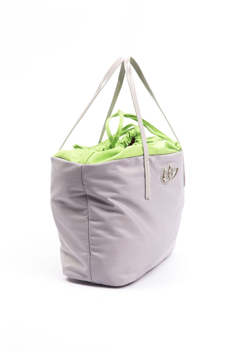Nylon-Shopper mit Neon-Futter