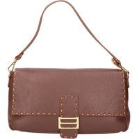 Schultertasche aus genarbtem Leder