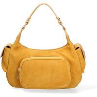 Wildleder-Schultertasche im Hobo-Stil