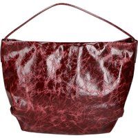 Schultertasche aus Knautschlackleder