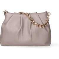 Elegante geraffte Leder-Pouch