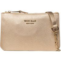 Metallische Saffiano-Tasche mit Mehrfachfächern