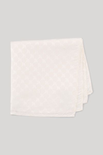 Joop! Cornflower Creme Seiden Einstecktuch mit Jacquard Muster