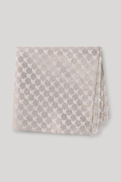 Joop! Cornflower Seiden-Einstecktuch Beige mit Jacquard-Design