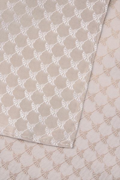 Joop! Cornflower Seiden-Einstecktuch Beige mit Jacquard-Design