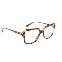 Markante geometrische Brille in Schildpatt-Optik