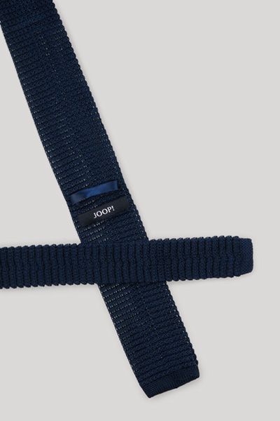 Joop! Marineblaue Strickkrawatte Reine Seide Schmale Breite Herren Accessoire