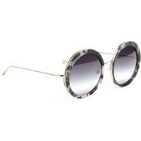 Runde Sonnenbrille in Marmor-Optik