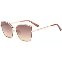 Geometrische Metall-Sonnenbrille mit Farbverlauf