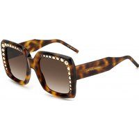 Verzierte quadratische Sonnenbrille in Schildpatt-Optik