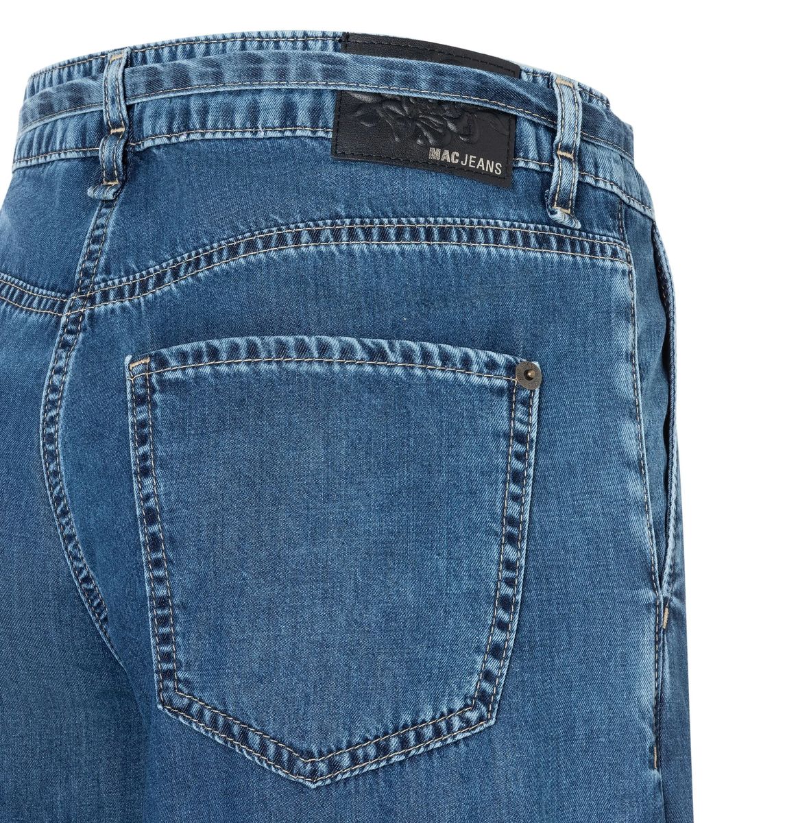 Fließende Wide-Leg High-Waist Jeans
