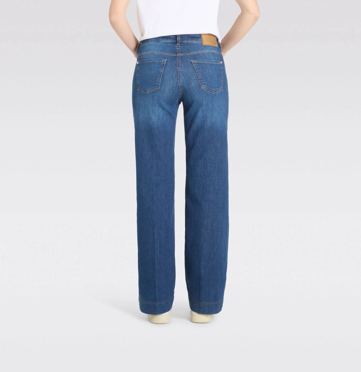 Klassische Wide-Leg Denim-Hose