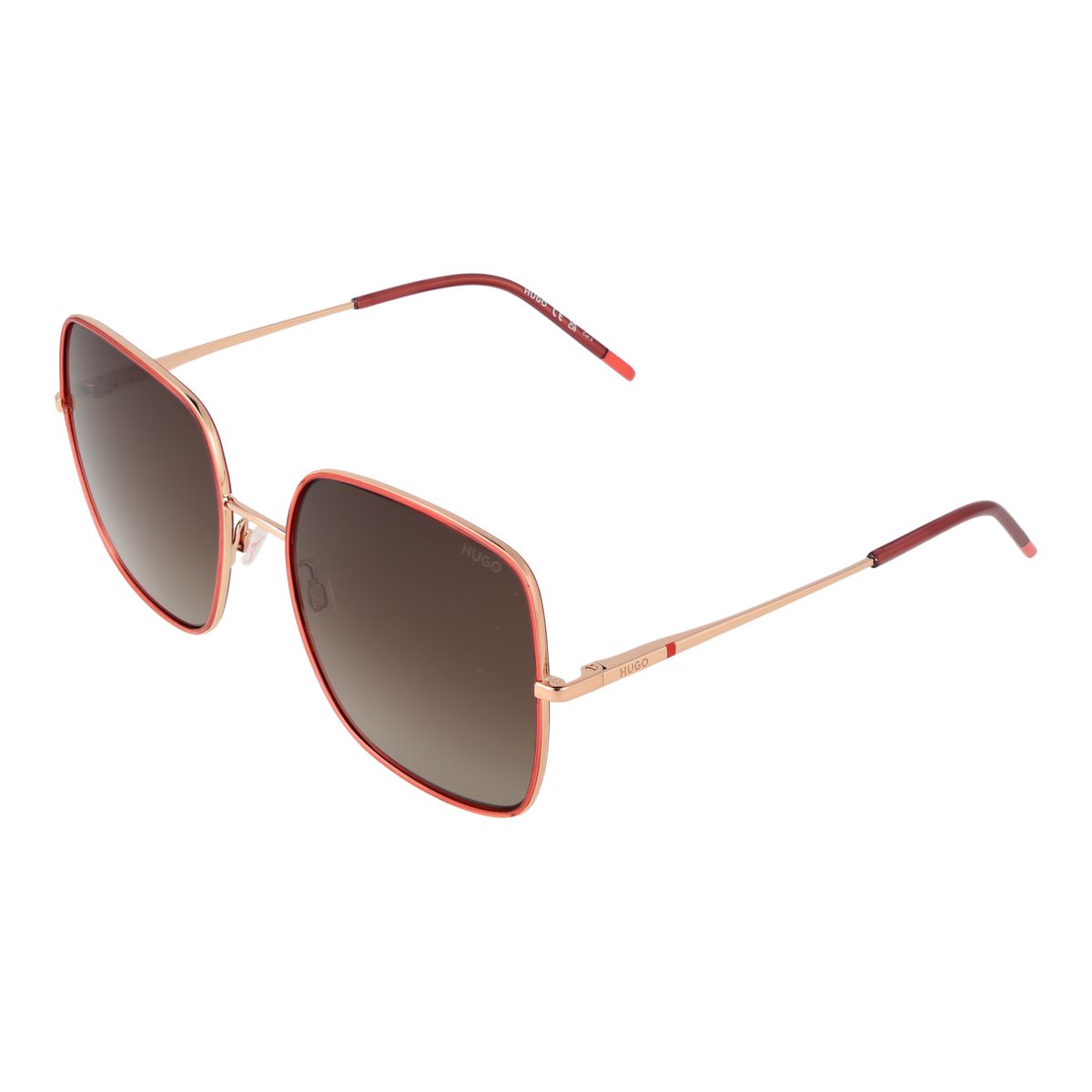 Quadratische Metall-Sonnenbrille mit Farbverlauf