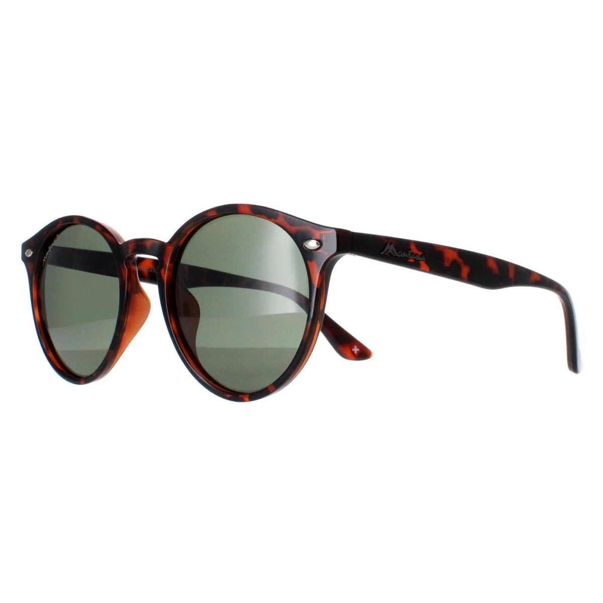 Runde Retro-Sonnenbrille in Schildpatt-Optik
