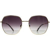 Eckige Metallrahmen-Sonnenbrille mit Farbverlauf