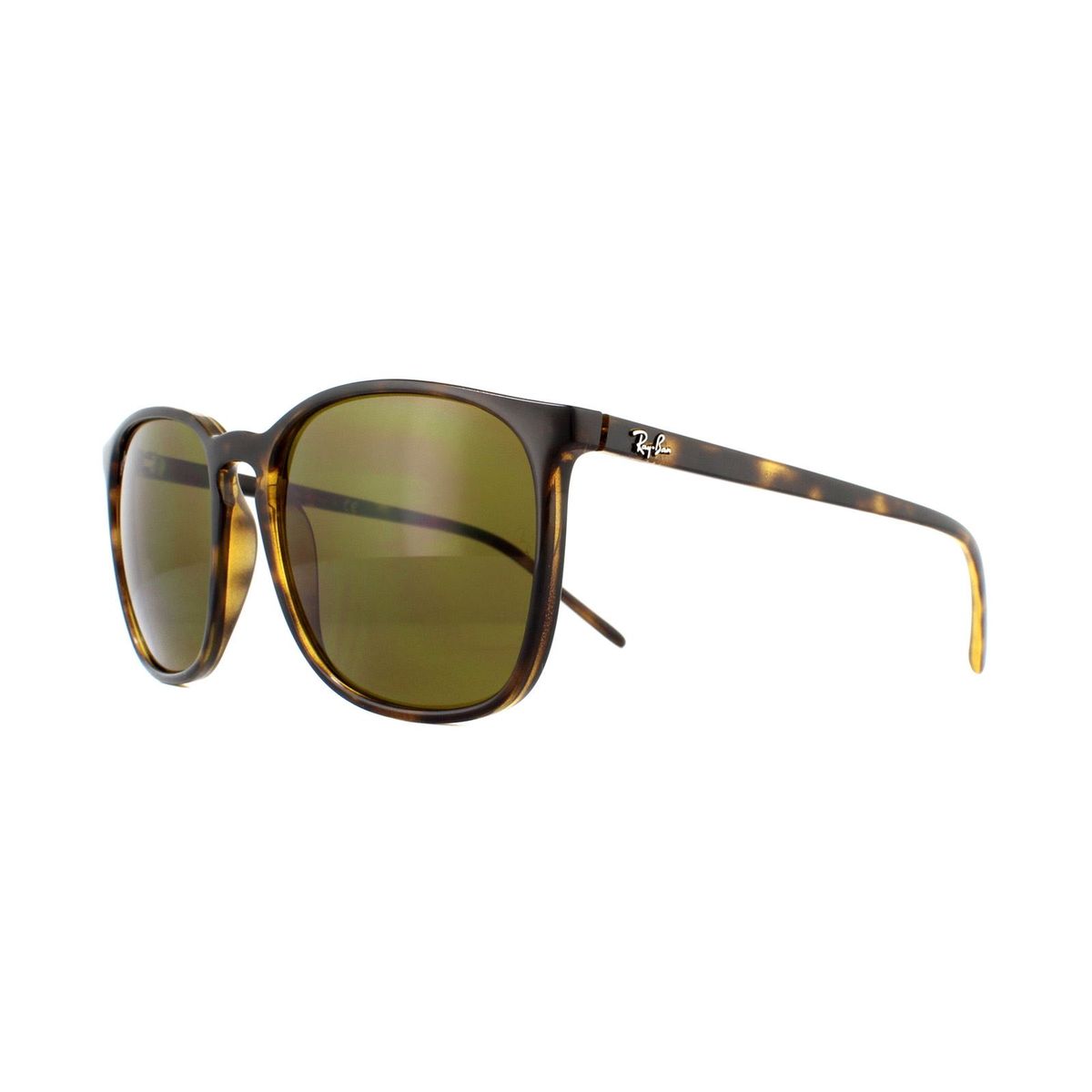 Quadratische Schildpatt-Sonnenbrille mit Schlüssellochsteg